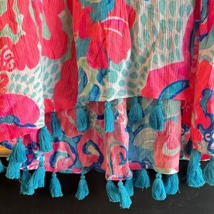 Lilly Pulitzer Pink and Blue High Low Dress
